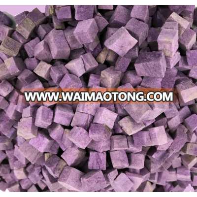 Dried Fruit : High Quality Vacuum Freeze Dry purple sweet potato : Dried purple sweet potato dices